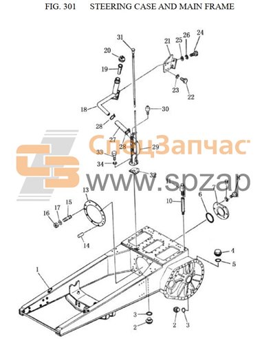 23Y-30B-01000 case steering and frame main