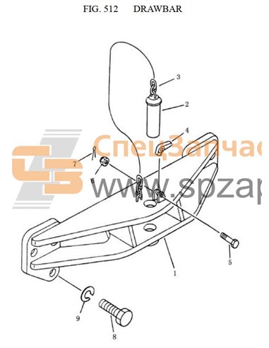 23Y-32-01000 drawbar ass’y