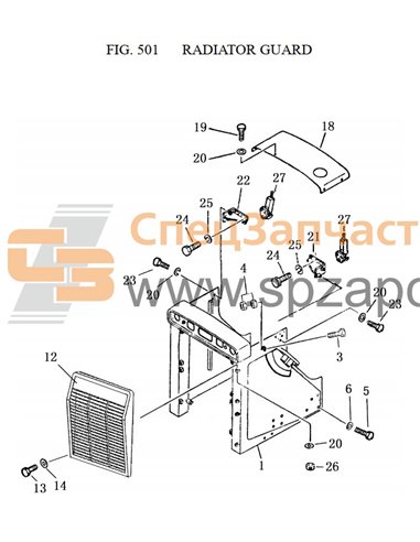 23Y-50B-04000 guard radiator