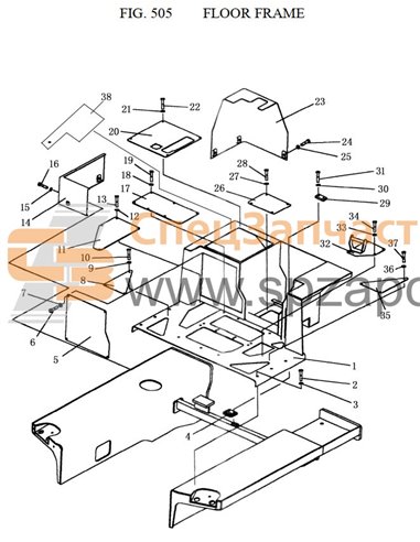 23Y-51B-02000 frame floor （without cab)