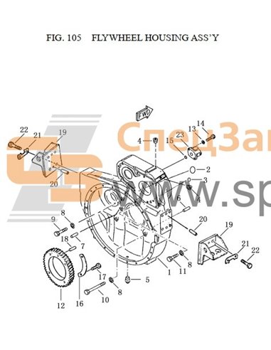 6711-21-C010-1 pin(A) dowel flywheel to cylinder block