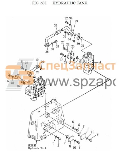 701-34-11002 blade lift and tilt control valve ass’y