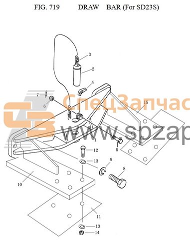 TS220.69.1 drawbar ass'y