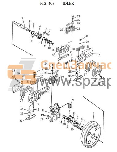 Направляющие колесо в сборе SD22 154-30-00291