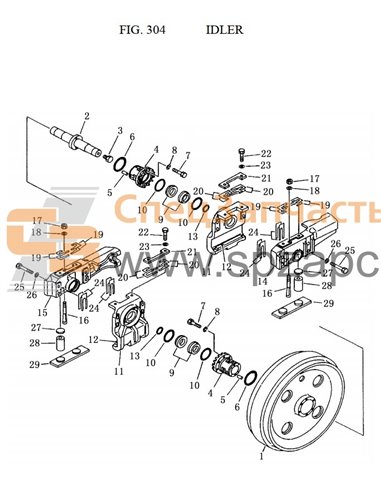 Направляющие колесо в сборе SD22 154-30-00770