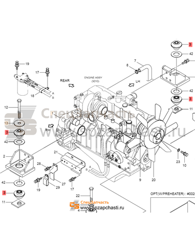 11N6-13055 Rubber-Mount,Rr