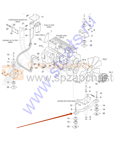 14E7-00731 кронштейн двигателя