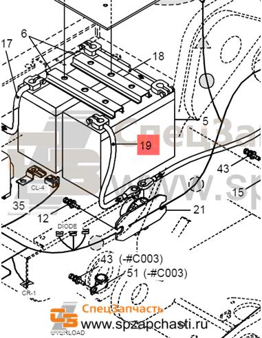 21E2-60140 Cable(Batt-Batt Ry)