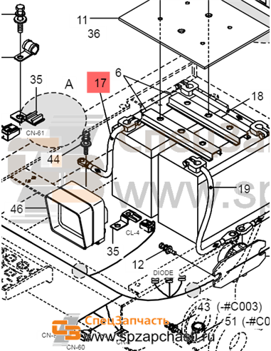 21EM-11000 Cable(Batt-Earth)