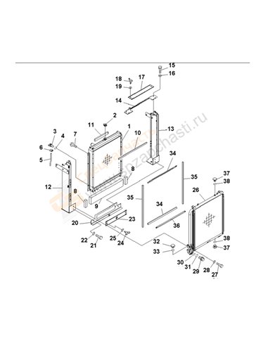 Fig. C0100-01a0 Cooling (Radiator) (With Air Conditioner)(200001-200007)