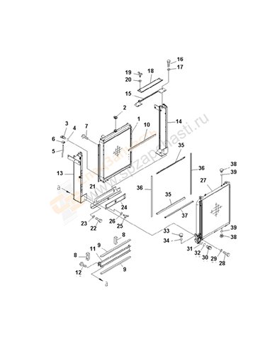 Fig. C0100-01a0a Cooling (Radiator) (With Air Conditioner)(200008-250000)