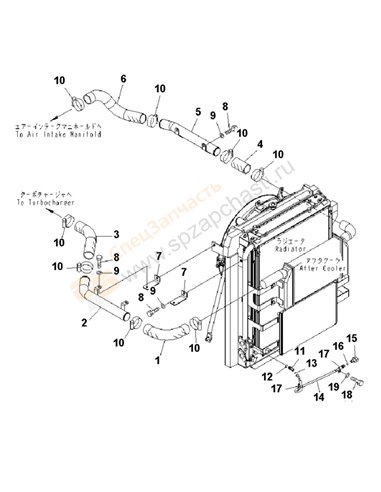 Fig. C0100-04a0a Cooling (After Cooler Piping) (With Air Conditioner)(250001-)