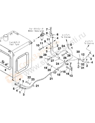 Fig. D0200-01a0a Fuel Lines(203013-)