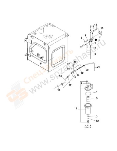 Fig. D0200-02a0 Fuel Lines (Water Separator)