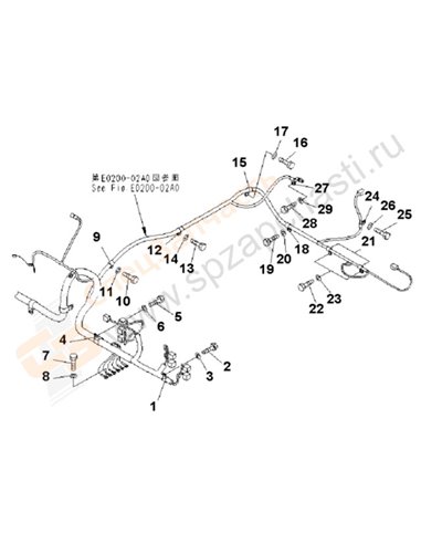 Fig. E0200-03a0 Wiring (Main Harness) (Clip) (1/2)(200001-250000)