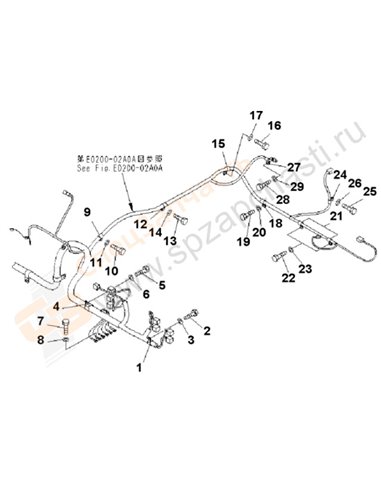 Fig. E0200-03a0a Wiring (Main Harness) (Clip) (1/2)(250001-)