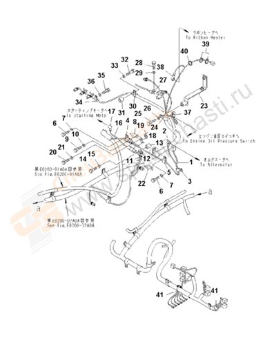 Fig. E0200-04a0a Wiring (Main Harness) (Clip) (2/2)(250001-)