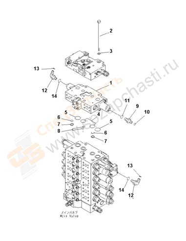 Fig. H0120-01a4 Main Valve (Additional Service Valve Kit) (1 Actuator)