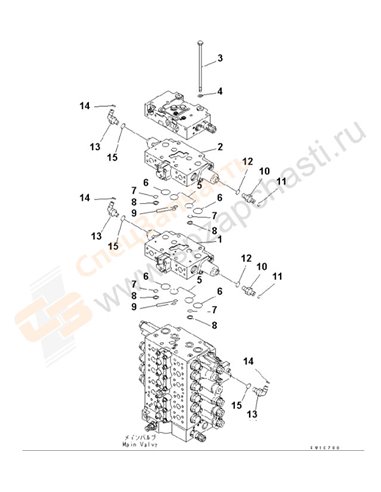 Fig. H0120-01a5 Main Valve (Additional Service Valve Kit) (2 Actuator)