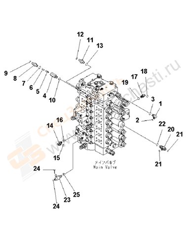 Fig. H0120-02a1 Main Valve (Connecting Parts) (1 & 2 Actuator) (2/2)