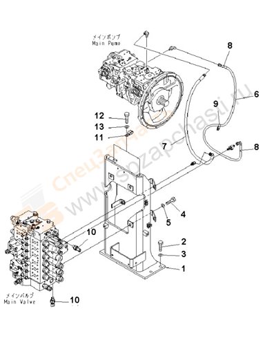 Fig. H0120-03a0 Main Valve (Valve Bracket)