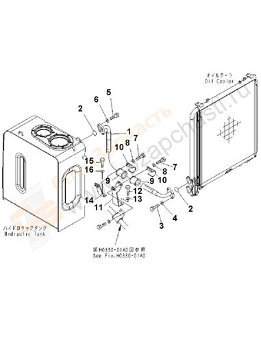 Fig. H0320-01a0 Oil Cooler Line