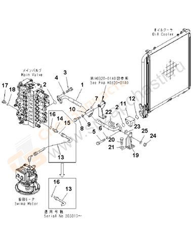 Fig. H0330-01a1 Return Line (1 Actuator)