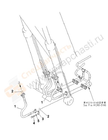 Fig. H1210-02a0 Boom Line (Boom Hose)