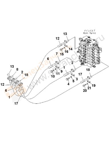 Fig. H1220-01a0 Arm And Bucket Line