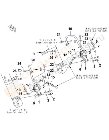 Fig. H1250-01a1 Burst Valve Line (Boom Burst Valve)