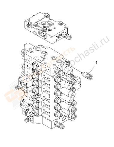 Fig. H1270-01a6 Relief Valve (280 Kg/210 Kg/Cm2) (For Service Valve)