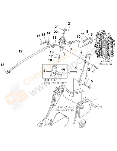 Fig. H1270-02a0 Attachment Lines (Main R.H.) (1 Actuator)