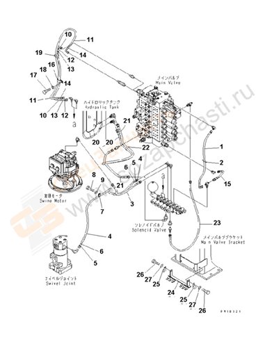 Fig. H1831-02a0 Solenoid Valve (Hose And Bracket)