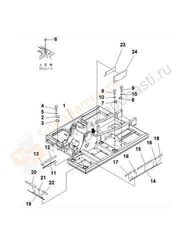 Fig. J1110-01a0 Revolving Frame (Cover And Bracket)(200001-250000)