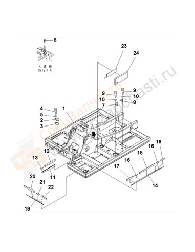 Fig. J1110-01a0a Revolving Frame (Cover And Bracket)(250001-)