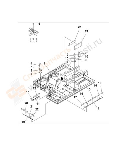 Fig. J1110-01a6 Revolving Frame (For North America)(250001-)