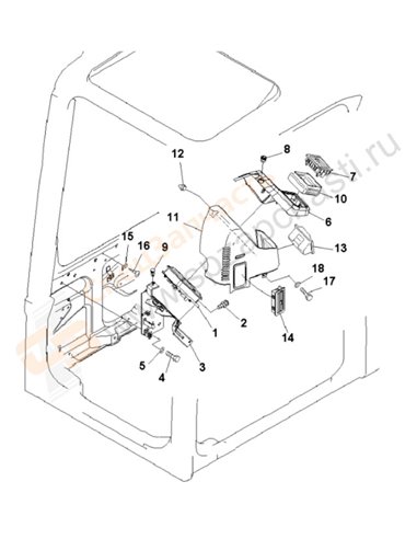 Fig. K0210-13a0 Operator's Cab (Monitor System)(200001-250000)