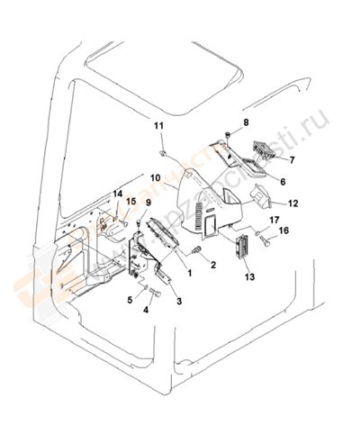 Fig. K0210-13a7 Operator's Cab (Monitor System) (7segment Monit0r)(200001-250000)