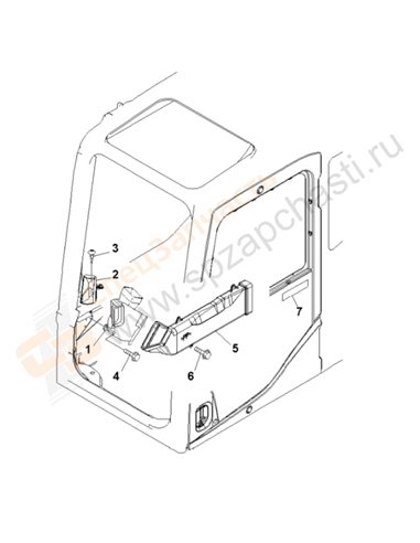 Fig. K0210-15a0 Operator's Cab (Duct)(200001-250000)