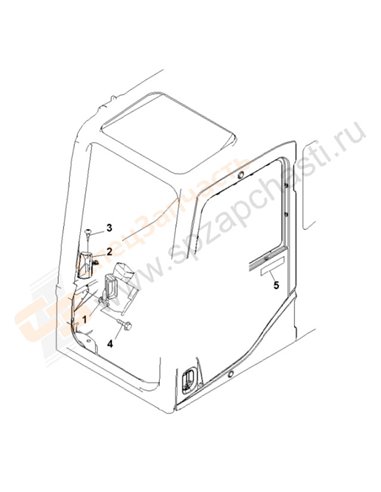 Fig. K0210-15a4 Operator's Cab (Duct) (Air Conditioner And Heater Less)(200001-250000)