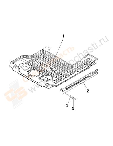 Fig. K0310-01a1a Floor Mat (1 Actuator)(250001-)