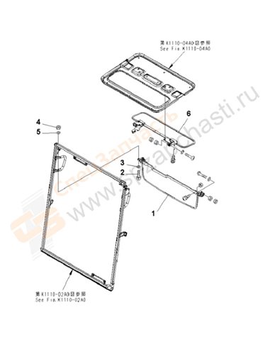 Fig. K0330-01a0a Sun Visor(250001-)