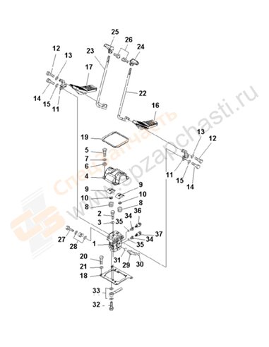 Fig. K1110-02a0 Floor Frame (Travel Control)(200001-250000)