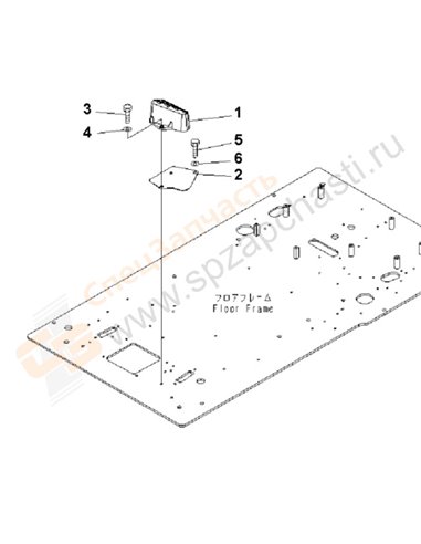 Fig. K1110-03a0 Floor Frame (Foot Rest) (L.H.)(200001-250000)