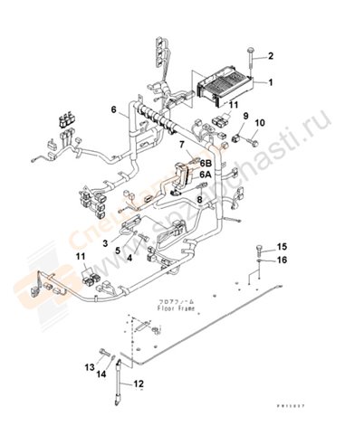 Fig. K1110-07a0 Floor Frame (Electrical)(200001-250000)