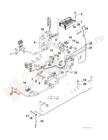 Fig. K1110-07c1 Floor Frame (Electrical) (With Big Wind Air Conditioner)(200001-250000)