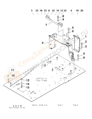 Fig. K1110-10a0 Floor Frame (Rear Frame And Windw Washer)(200001-250000)