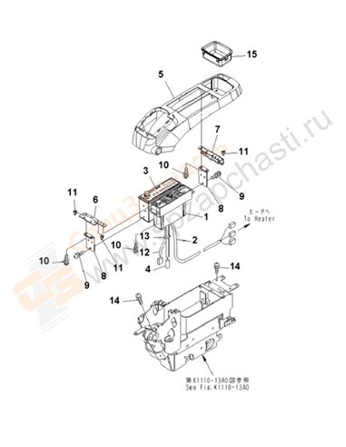 Fig. K1110-12c5 Floor Frame (Console) (Upper) (L.H.) (Cold Weather A Spec.)(202230-250000)