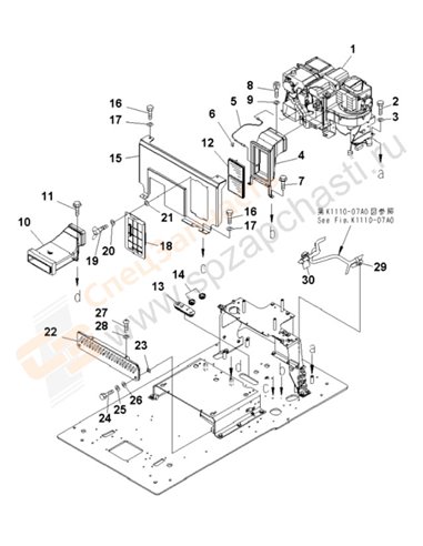 Fig. K1110-17c5 Floor Frame (Heater And Foot Cover) (Cold Weather A Spec.)(202230-)