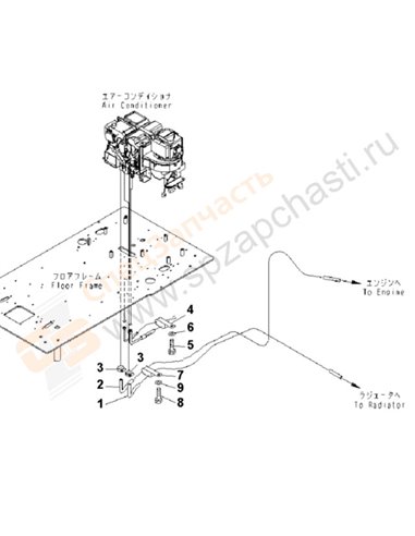 Fig. K1110-19a0 Floor Frame (Heater Hose And Clamp) (For Air Conditioner)(200001-250000)